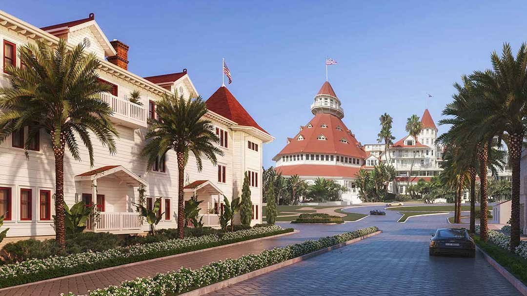 Multiple buildings at Hotel del Coronado