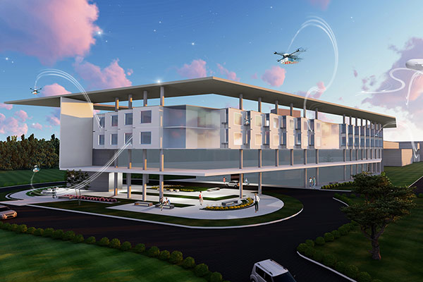 drone powered hospital