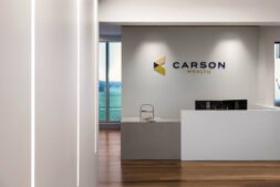 Carson headquarters design Carson Wealth reception